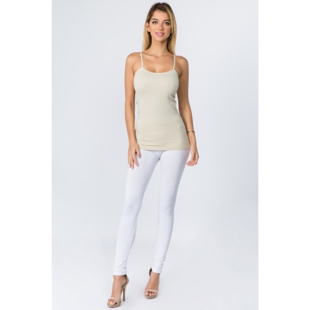 Women's Layering Cami Spaghetti Straps Soft Oyster - Picture 5 of 5